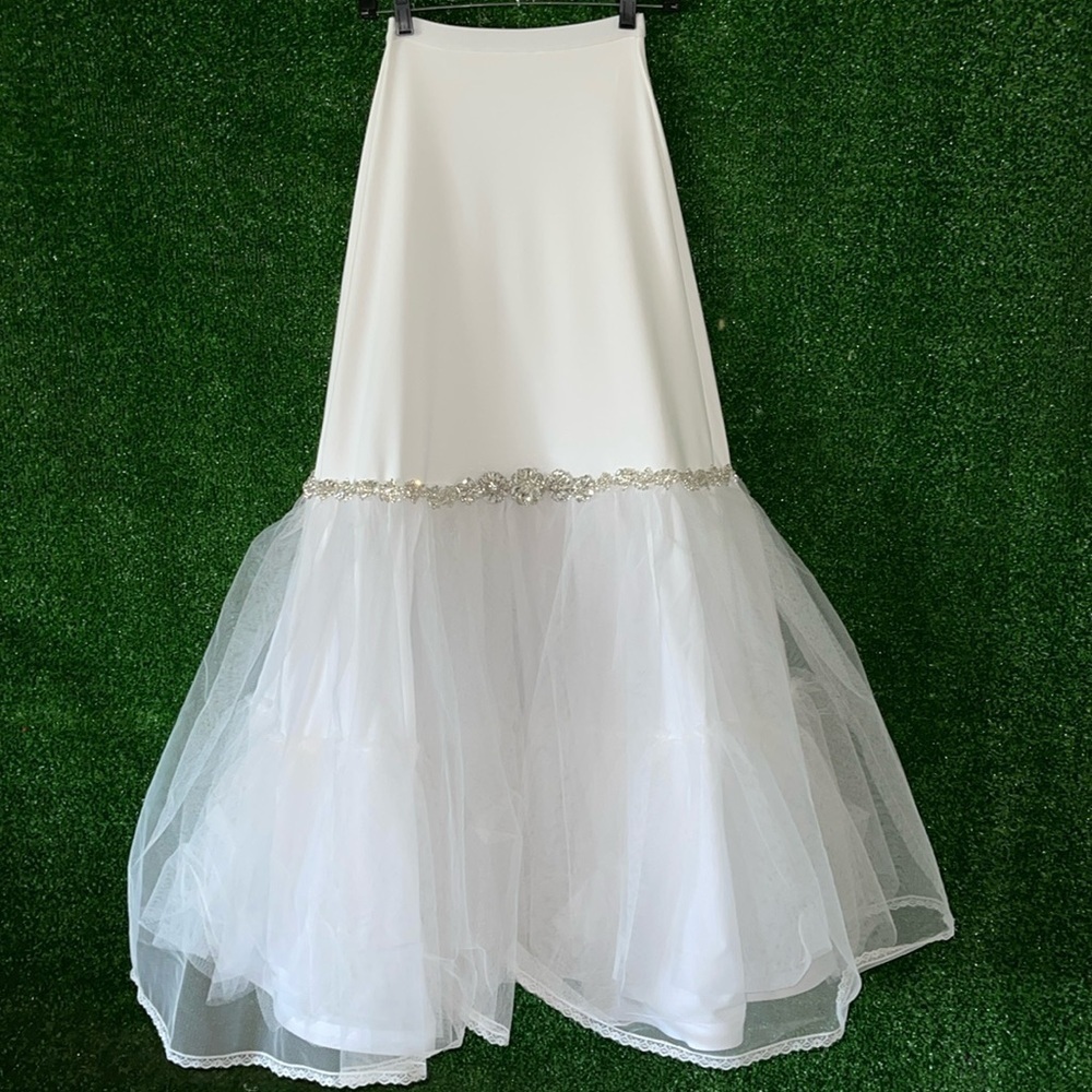 David’s Bridal Petticoat with added crystal appliqués.